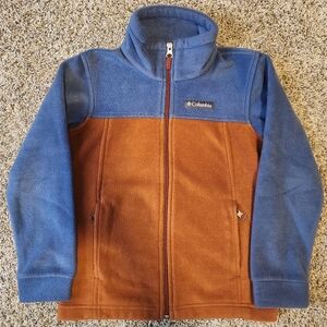Columbia Blue and Brown Fleece Jacket